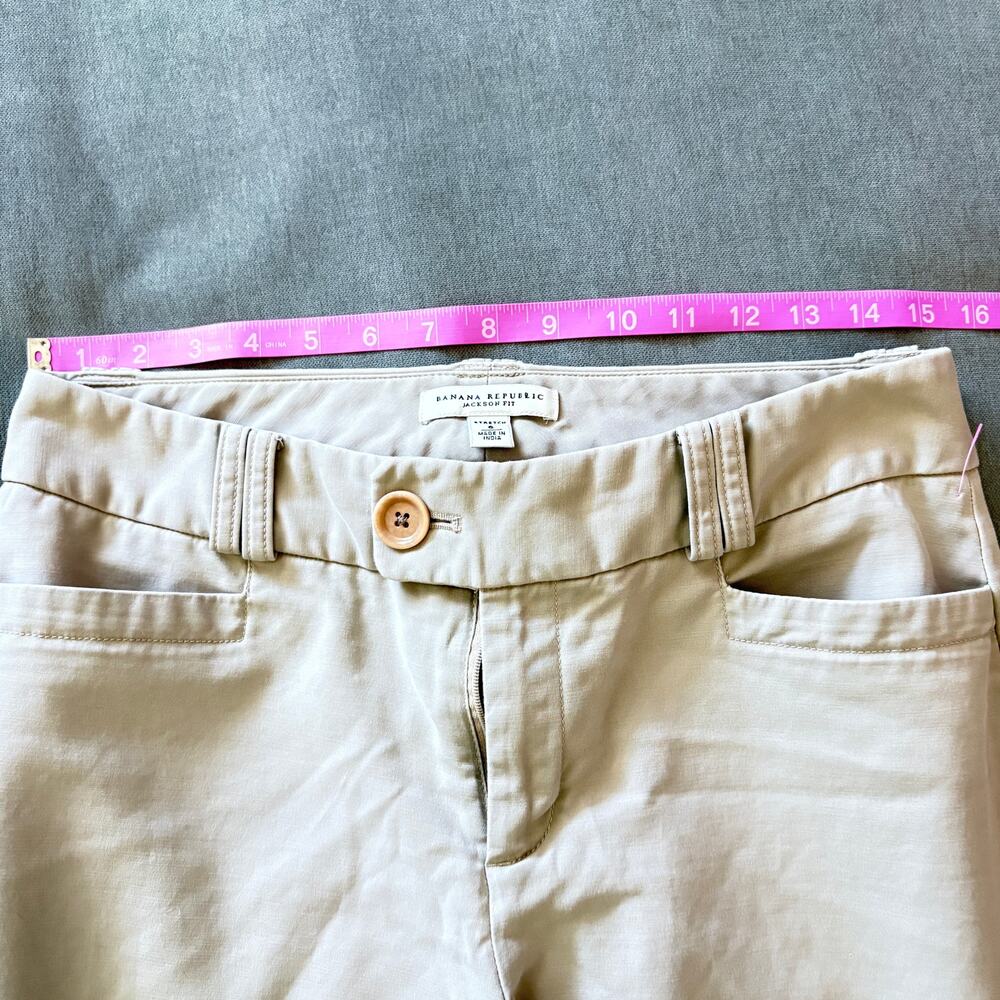 Banana Republic Jackson Fir Sz 6 Tan y2K Wide leg - Picture 7 of 7